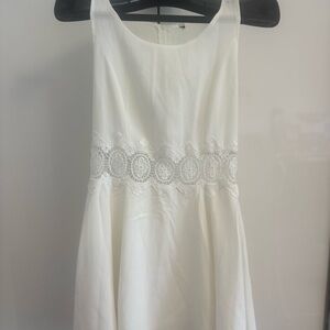 Zara White Lace Detail Dress